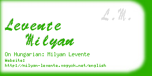 levente milyan business card